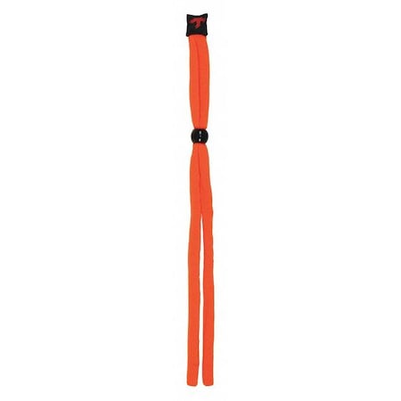 Eyewear Retainer, High-Visibility Orange, 29 in Length, Acrylic, Slip-On Attachment MPN:221OR