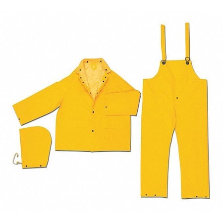 Classic Plus .35Mm Pvc Poly Suit 3 P, 3XL, PVC/Polyester, Yellow, 3XL MPN:2403X3
