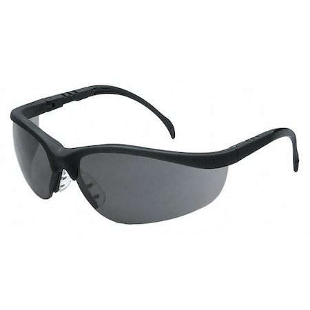 Klondike, Safety Glasses, Anti-Fog & Anti-Scratch, Gray Lens, Black Frame, Half-Frame MPN:26H035