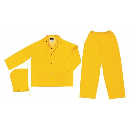 Classic .35Mm Pvc Poly Suit 3 Pc El, 4XL, PVC/Polyester, Yellow, 4Xl MPN:2903X4
