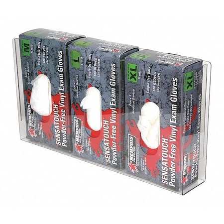 Glove Dispenser, Acrylic, Holds (3) Boxes, Clear MPN:300
