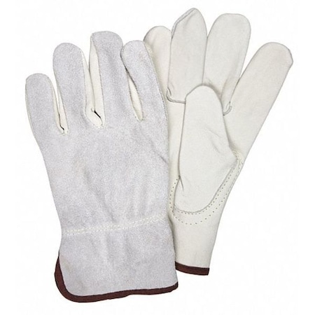 Leather Drivers Gloves, Slip-On, Keystone Thumb, Gunn Cut, Beige, XL 12 PK MPN:32056XL