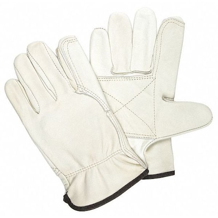 Leather Drivers Gloves, Cowhide ( Double Palm ), Shirred Slip-On, Wing Thumb, Gunn- Full Back Cut MPN:32113DPXL