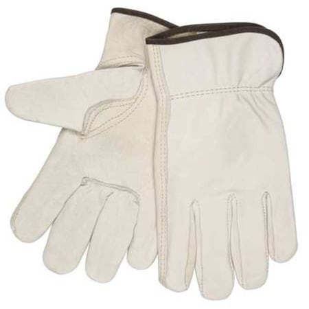 Leather Drivers Gloves, Shirred Slip-On Cuff, Keystone Thumb, Cream, XS, 1 PR MPN:3211XS