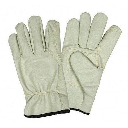 Leather Drivers Gloves, Slip-On, Wing Thumb, Gunn Cut, Beige, M 12 PK MPN:3730DPM