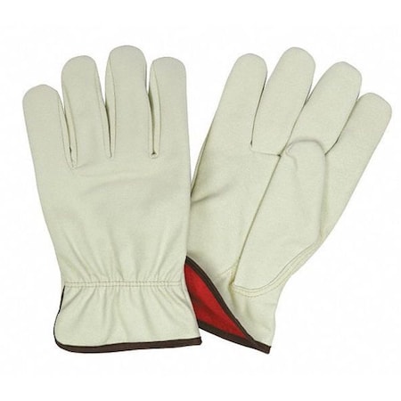 Leather Drivers Gloves, Synthetic Leather, Shirred Slip-On, Keystone Thumb, Gunn Cut, Beige / Beige MPN:3750XL