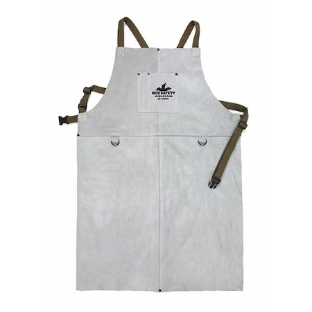 Welding Apron, Leather, 36 in Length, Gray MPN:38136MW
