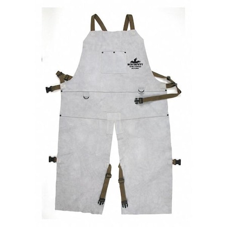 Welding Apron, Leather, 42 in Length, Gray MPN:38242MW