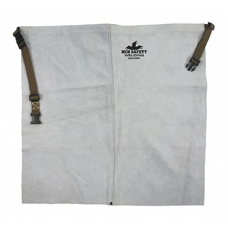 Welding Apron, Leather, 1.333 LB, 24 in Length, Gray, 24 x 24 MPN:38324MW