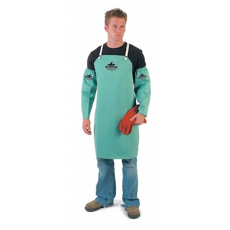 Welding Apron, Cotton, 9 oz, 42 in Length, Green, 24 x 36 in MPN:39136