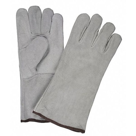 Welding Gloves, Gauntlet Cuff, Wing Thumb, Cowhide, XL, 12 PK MPN:4150B