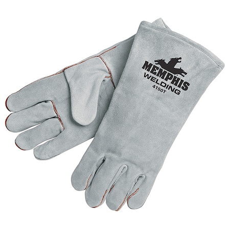 4150T Welding Leather Glove, Gauntlet Cuff, Wing Thumb, Premium Leather, XL, 12 PK MPN:4150TXL