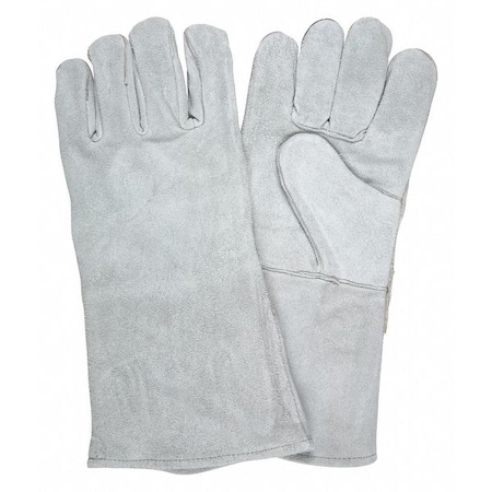 Weldng Welding Gloves, Gauntlet Cuff, Wing Thumb, Premium Cowhide, XL, 12 PK MPN:4155