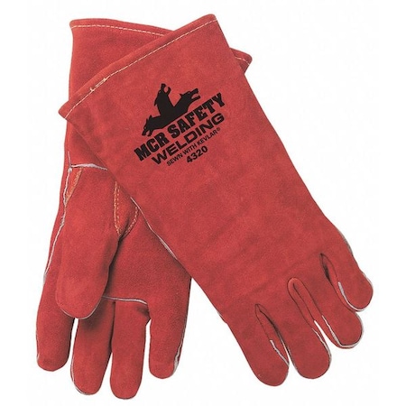 Welding Welding Gloves, Gauntlet Cuff, Straight Thumb, Premium Cowhide, XL, 12 PK MPN:4320