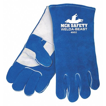 Welda Beast Welding Gloves, Gauntlet Cuff, Wing Thumb, Premium Cowhide, XL, 12 PK MPN:4602