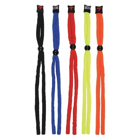 Eyewear Retainer, Black, Blue, High-Visibility Orange, Navy Blue, Neon Yellow, 28 in Length MPN:460X58