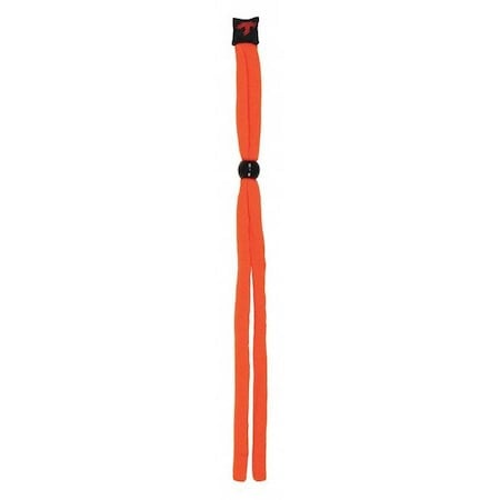 Eyewear Retainer, High-Visibility Orange, 28 in Length, Acrylic, Slip-On Attachment MPN:460X63