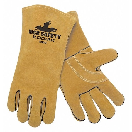 Big Buck Welding Gloves, Gauntlet Cuff, Wing Thumb, Premium Cowhide, XL, 12 PK MPN:4620