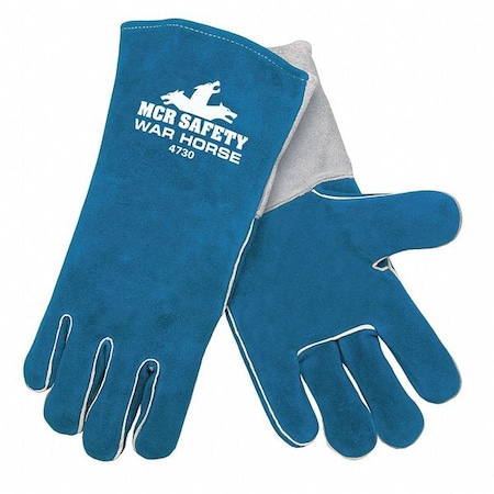 War Horse Welding Gloves, Gauntlet Cuff, Wing Thumb, Premium Cowhide, XL, 12 PK MPN:4730