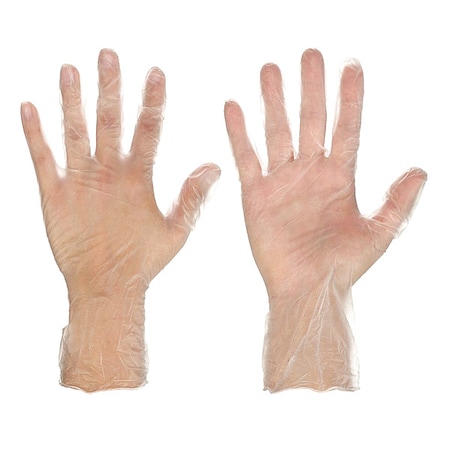SensaGuard 5015, Disposable Gloves, 5 mil Palm, Vinyl, Powder-Free, M (8), 100 PK, Clear MPN:5015M