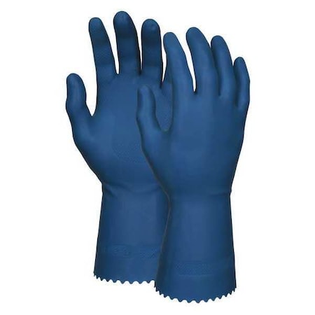 5090B Chemical Resistant Gloves, Natural Rubber Latex, 12 in L, 18 mil, Blue, L, 1 PR MPN:5090B
