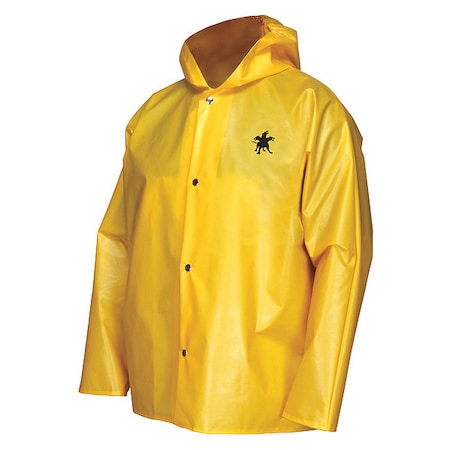 Rain Jacket, 4XL, Yellow, Unisex MPN:560JHX4