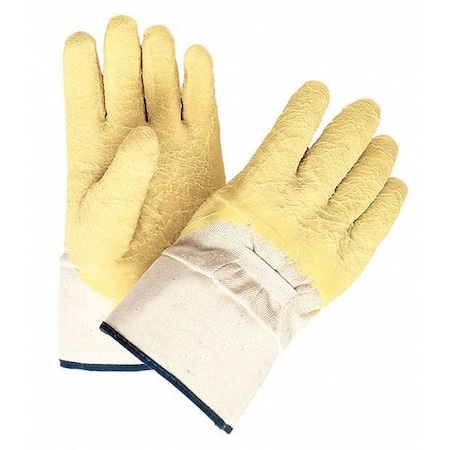 Coated Gloves, Latex, Crinkle Finish, Palm, Fingers and Thumb, Not Rated Abrasion Level, L 12 PK MPN:6800