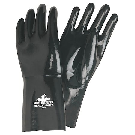 6924 Chemical Resistant Gloves, Neoprene, 14 in L, 53 mil, Black, 2XL, 12 PK MPN:6924XXL