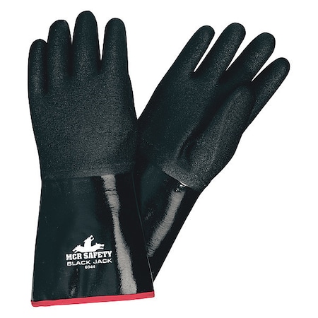 Black Jack Chemical-Resistant Gloves, Neoprene, 14 in L, Not Rated, Black, XL, 1 PR MPN:6944XL