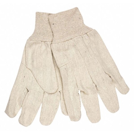 Knit Gloves, Canvas, None Uncoated, Off-White, L, 12 PK MPN:8100A