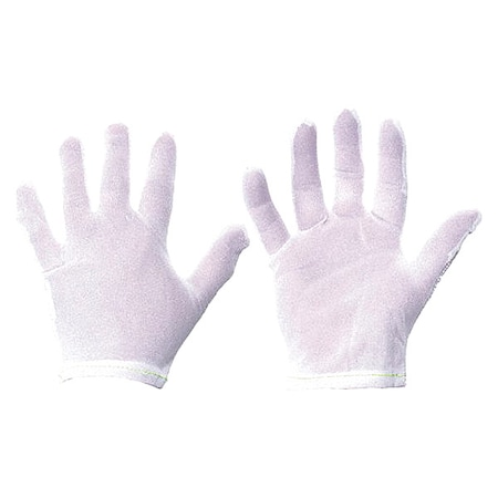 Knit Gloves, Nylon, 9.5 in Length, Lightweight, White, Size L, 12 PK MPN:8710L