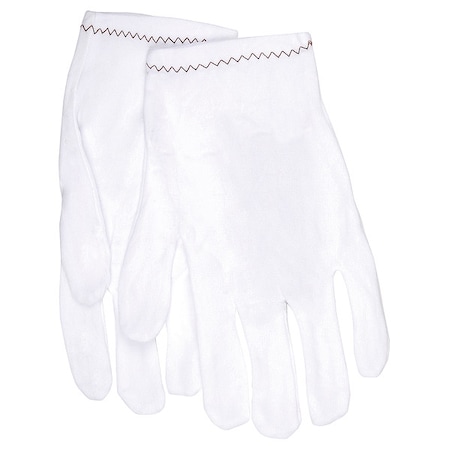Reversible Inspection Gloves, Nylon, 9.5 in Length, Medium, White, Size L, 12 PK MPN:8720L