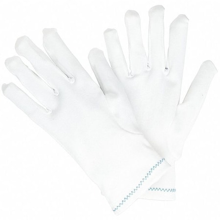 Reversible Inspection Gloves, Nylon, 9.5 in Length, Heavy, White, Size L, 12 PK MPN:8760L