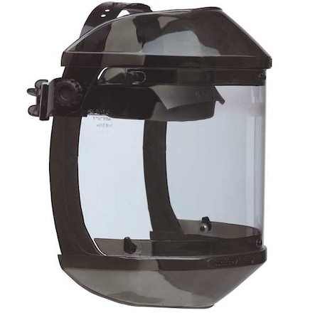 Ratchet Face Shield Assembly, Clear Visor, Acetate, Ratchet Suspension, Uncoated Lens, Black MPN:8A333