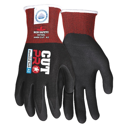Cut Resistant Coated Gloves, Cut Level A2, Dipped, Foam Nitrile, Sandy, S 1 PR MPN:90780S
