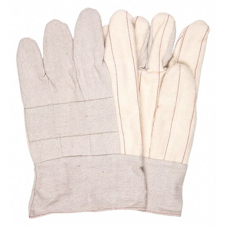 Hot Mill Glove, Cotton, Band Top Cuff Natural, M, 12 PK MPN:9124
