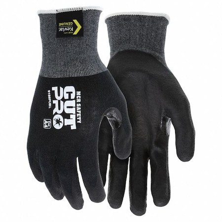 Coated Gloves, Polyurethane, Smooth, Palm, 3 Abrasion Level, Black, 2XL 1 PR MPN:9188PUBXXL