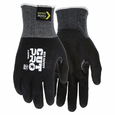 Coated Gloves, Nitrile, Sandy, Palm, 5 Abrasion Level, Black, M (8) 1 PR MPN:9188SFBM
