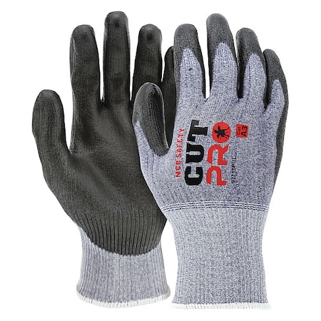 Coated Gloves, Cut Level A3, Dipped, Polyurethane, Smooth, L 12 PK MPN:92715PUL