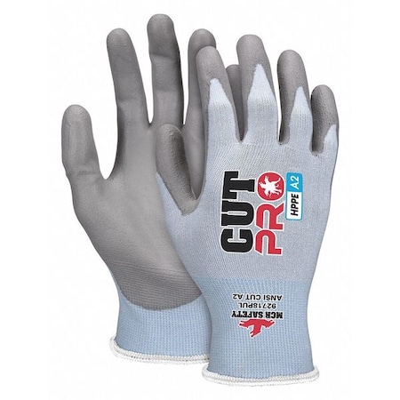 Cut-Resistant Coated Gloves, Cut Level A2, Dipped, Polyurethane, Smooth, S 12 PK MPN:92718PUS