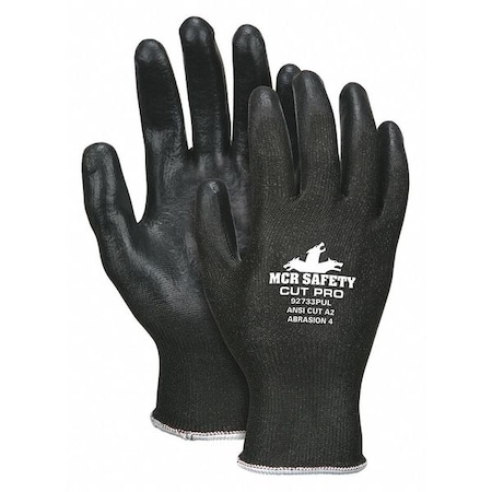 Cut-Resistant Coated Gloves, Cut Level A3, Dipped, Polyurethane, Smooth, L 1 PR MPN:92733PUL