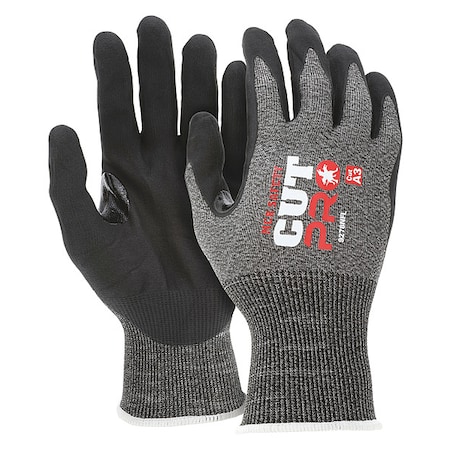 Coated Gloves, Cut Level A3, Dipped, Foam Nitrile, Sandy, M 12 PK MPN:9278NFM