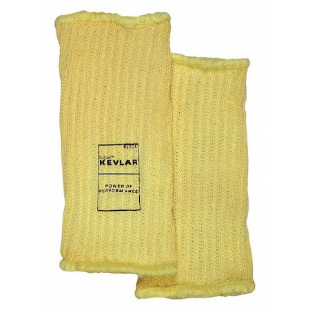 Cut-Resistant Sleeve: ANSI/ISEA Cut Level A3, Kevlar ( 7 ga ), Yellow, Knit Cuff, 7 in Length MPN:9307