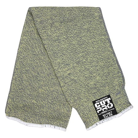 Cut-Resistant Sleeve: ANSI/ISEA Cut Level A6, Thumbhole, 18 in Length, Green, Knit Cuff MPN:9318K7T