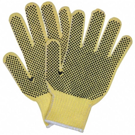 Cut Resistant Coated Gloves, Cut Level A2, PVC, Dotted, XS 12 PK MPN:9363XSE