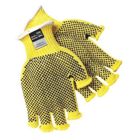 Cut Resistant Fingerless Coated Gloves, Cut Level A3, PVC, Dotted, XL 1 PR MPN:9369XL