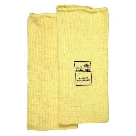 Cut-Resistant Sleeve: ANSI/ISEA Cut Level A3, Kevlar ( 7 ga ), Yellow, Knit Cuff, 8 in Length MPN:9370