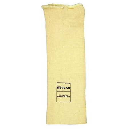 Cut-Resistant Sleeve: ANSI/ISEA Cut Level A3, Kevlar ( 7 ga ), Yellow, Knit Cuff, 10 in Length MPN:9371