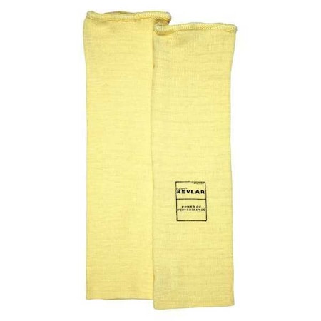 Cut-Resistant Sleeve: ANSI/ISEA Cut Level A3, Kevlar ( 7 ga ), Yellow, Knit Cuff, 12 in Length MPN:9372