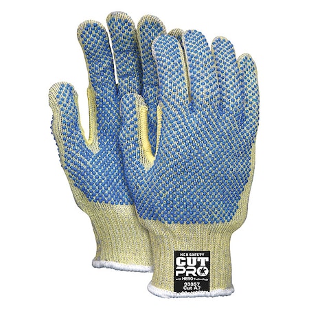 Cut-Resistant Gloves, Cut Level A7, Dotted, PVC, Dotted, M 12 PK MPN:93859M